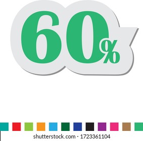 sticker vector discount 60 persent