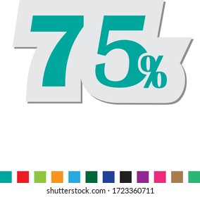 sticker vector discount 75 persent