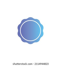 Sticker vector icon with gradient