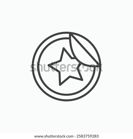 Sticker vector icon isolated in black line