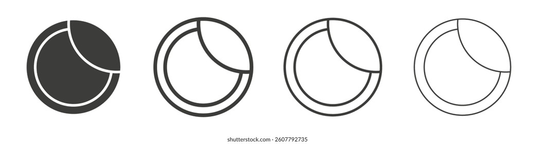 Sticker vector icons in black and blue colors