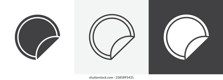 Sticker vector icons collection graphic designs for ui designs