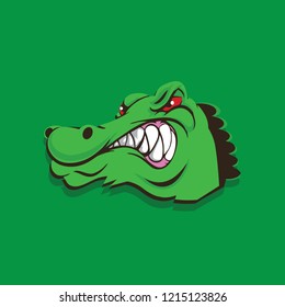 Sticker. Vector illustration - a wild gator. Africa. Safari. Tourism. Wild nature. Character for sports mascot design. Flat design.
