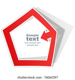 Sticker. Vector template.