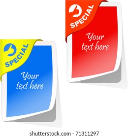 Sticker. Vector template for design.