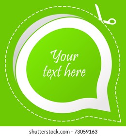 Sticker. Vector template for design.
