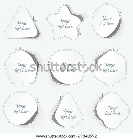 Sticker. Vector template for design.