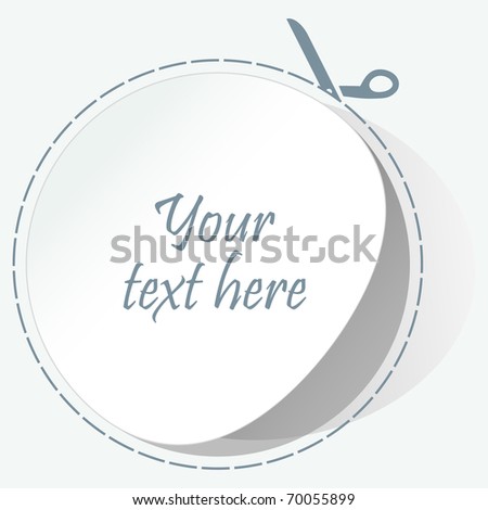 Sticker. Vector template for design.