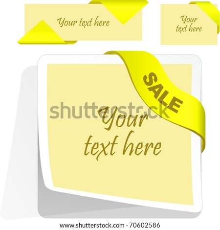 Sticker. Vector template for design.