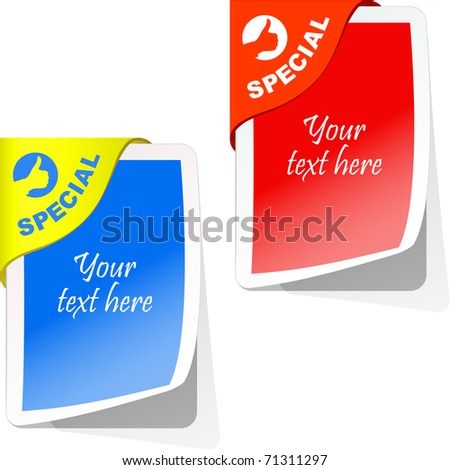 Sticker. Vector template for design.