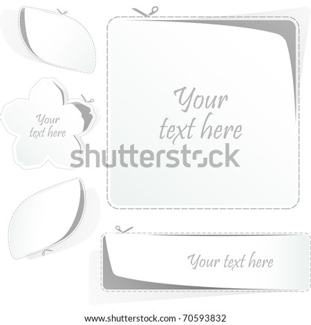 Sticker. Vector templates for design.