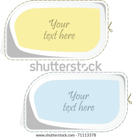 Sticker. Vector templates for design.