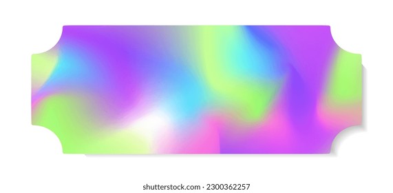 Sticker vector y2k holography style neon color