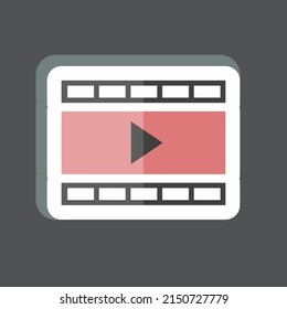 Sticker Video  Animation. suitable for IT Services symbol. simple design editable. design template vector. simple symbol illustration