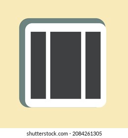 Sticker View Column - Color Mate Style - Simple illustration,Editable stroke,Design template vector, Good for prints, posters, advertisements, announcements, info graphics, etc.
