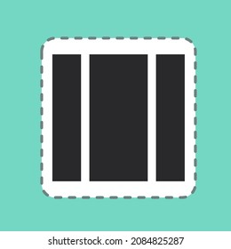Columna de vista de etiquetas - Recorte de línea - Ilustración simple,Accionamiento editable,Vector de plantilla de diseño, Buena para impresiones, carteles, anuncios, anuncios, gráficos de información, etc.