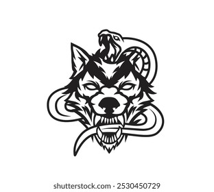 Pegatina de diseño vintage logotipo de Vector ilustración de dibujo clásico boceto de insignia de Mercancía
Gráfico de dibujos animados abstracto serpiente lobo zorro animal salvaje horror halloween esport logo fantasía emblema gaming
