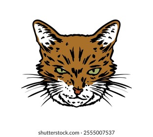 Sticker vintage design vector logo classic drawing illustration merchandise badge sketch
Cartoon graphic tattoo brand cover cat animal cute pet wild fox kitty head face angry  fluffy paw