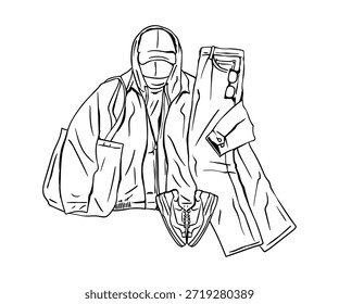 Sticker vintage design vector logo classic drawing illustration merchandise badge sketch Cartoon graphic tattoo brand cover ootd fashion urban culture streetwear brand cloth clothing outline outfit