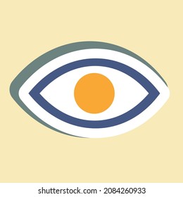 Sticker Visibility - Color Mate Style - Simple illustration,Editable stroke,Design template vector, Good for prints, posters, advertisements, announcements, info graphics, etc.