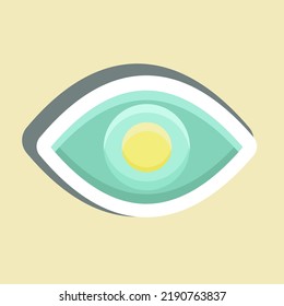 Sticker Visible. suitable for Security symbol. simple design editable. design template vector. simple illustration