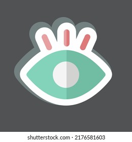 Sticker Vision. suitable for digital web symbol. simple design editable. design template vector. simple symbol illustration