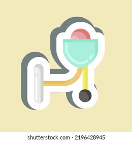 Sticker Wall Lamp. suitable for House symbol. simple design editable. design template vector. simple illustration