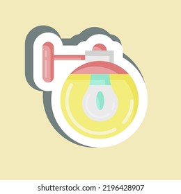 Sticker Wall Sconce. adecuado para el símbolo House. diseño simple editable. vector de plantilla de diseño. ilustración simple