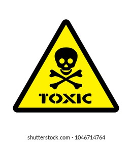 sticker with warning infirmation to toxic 
substance