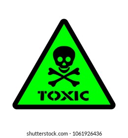sticker with warning information to toxic substance