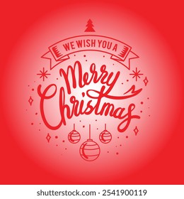 Sticker We Wish You A Merry Christmas Design