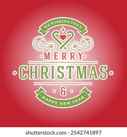 Sticker We Wishing You A Merry Christmas Design Happy New Year