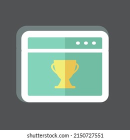 Sticker Web Award. suitable for IT Services symbol. simple design editable. design template vector. simple symbol illustration