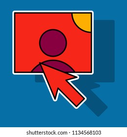 Sticker Web design elements picture mouse arrow icon