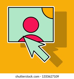 Sticker Web design elements picture mouse arrow icon