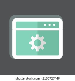 Sticker Web Optimization. suitable for IT Services symbol. simple design editable. design template vector. simple symbol illustration