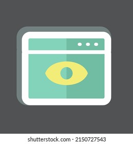 Sticker Web Visibility. suitable for IT Services symbol. simple design editable. design template vector. simple symbol illustration