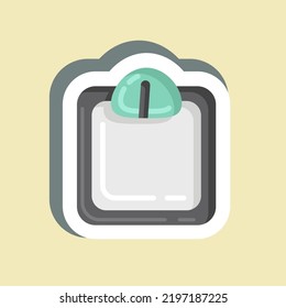 Sticker Weight. suitable for Healthy symbol. simple design editable. design template vector. simple illustration