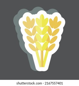 Sticker Wheat. suitable for Garden symbol. simple design editable. design template vector. simple symbol illustration