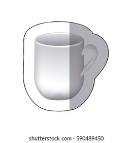 sticker white cuppa icon, vector illustraction design image