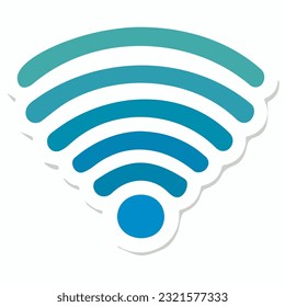 sticker wifi icon vector illustration wi fi symbol