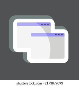 Sticker Windows. suitable for Web Interface symbol. simple design editable. design template vector. simple symbol illustration