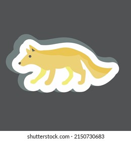 Sticker Wolf. suitable for animal symbol. simple design editable. design template vector. simple symbol illustration