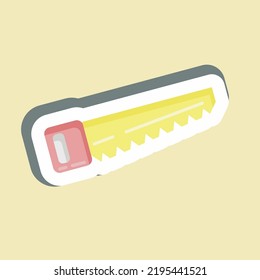 Sticker Woodworking. suitable for education symbol. simple design editable. design template vector. simple illustration