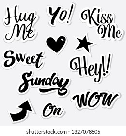 sticker words doodles