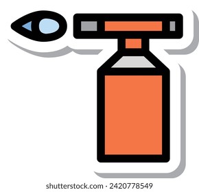 Aufkleber-Arbeitstool mit Einzelelement-Symbol-Gasbrenner
