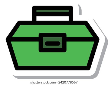 Cuadro de herramientas de icono de una herramienta de trabajo de etiqueta