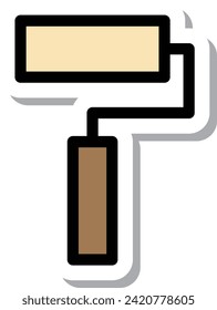 Sticker Work tool single item icon roller
