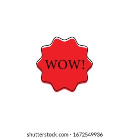 ¡Sticker con Wow! icono vector