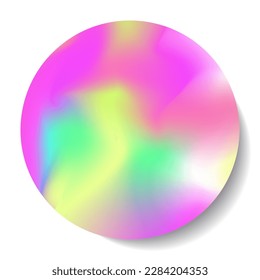 Sticker y2k holography style neon color